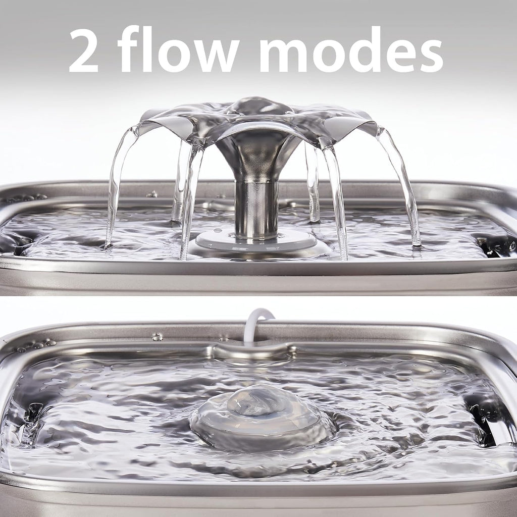 Veken 108oz Stainless Steel Cat Water Fountain – Ultra-Quiet