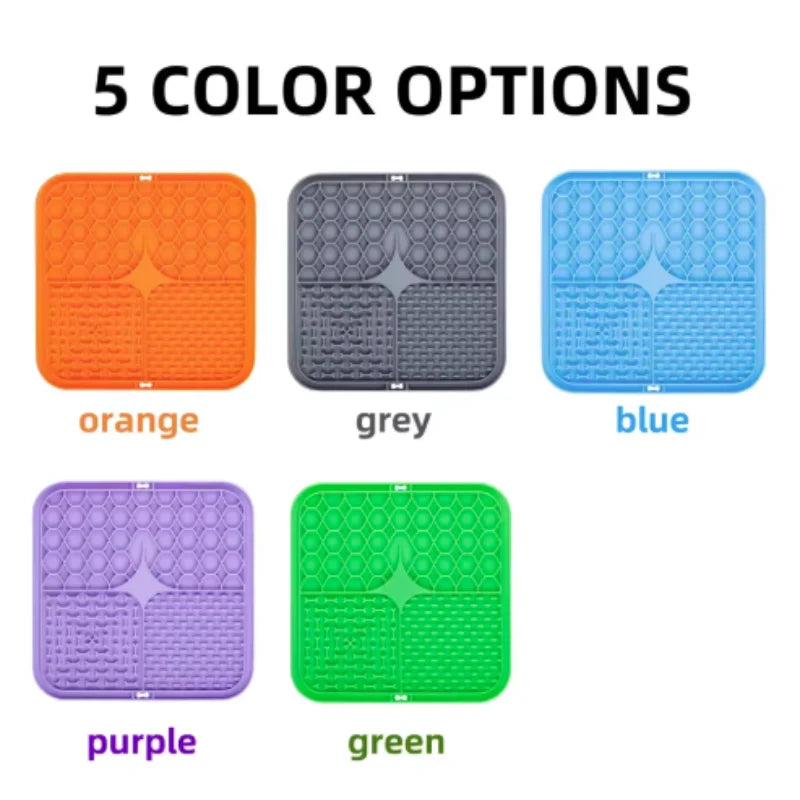 Silicone Lick Mat for Dogs – Slow Feeder, Bath Distraction & Training Aid