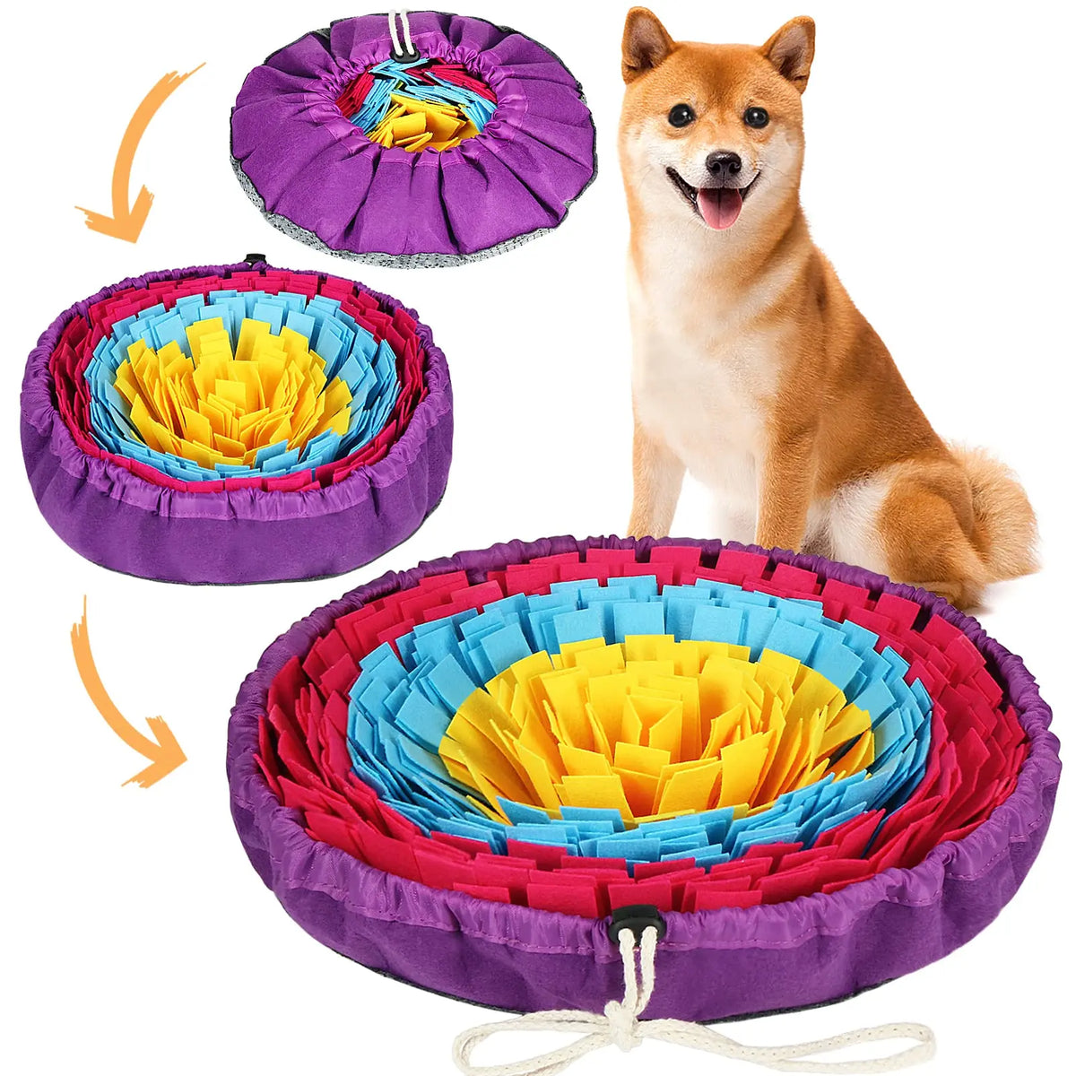 Pet Snuffle Mat for Dogs & Cats – Slow Feeder, Mental Stimulation, Machine Washable
