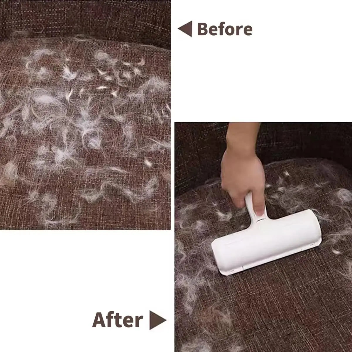 Pet Hair Remover Roller with Self-Cleaning Base – Reusable, No Sticky Tape