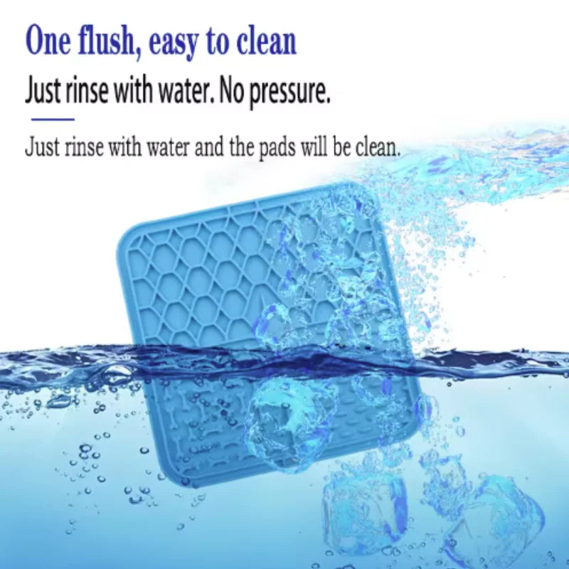 Silicone Lick Mat for Dogs – Slow Feeder, Bath Distraction & Training Aid