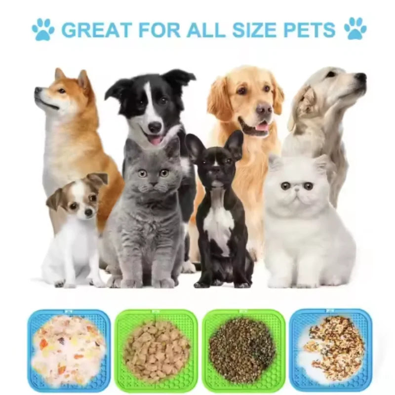 Silicone Lick Mat for Dogs – Slow Feeder, Bath Distraction & Training Aid