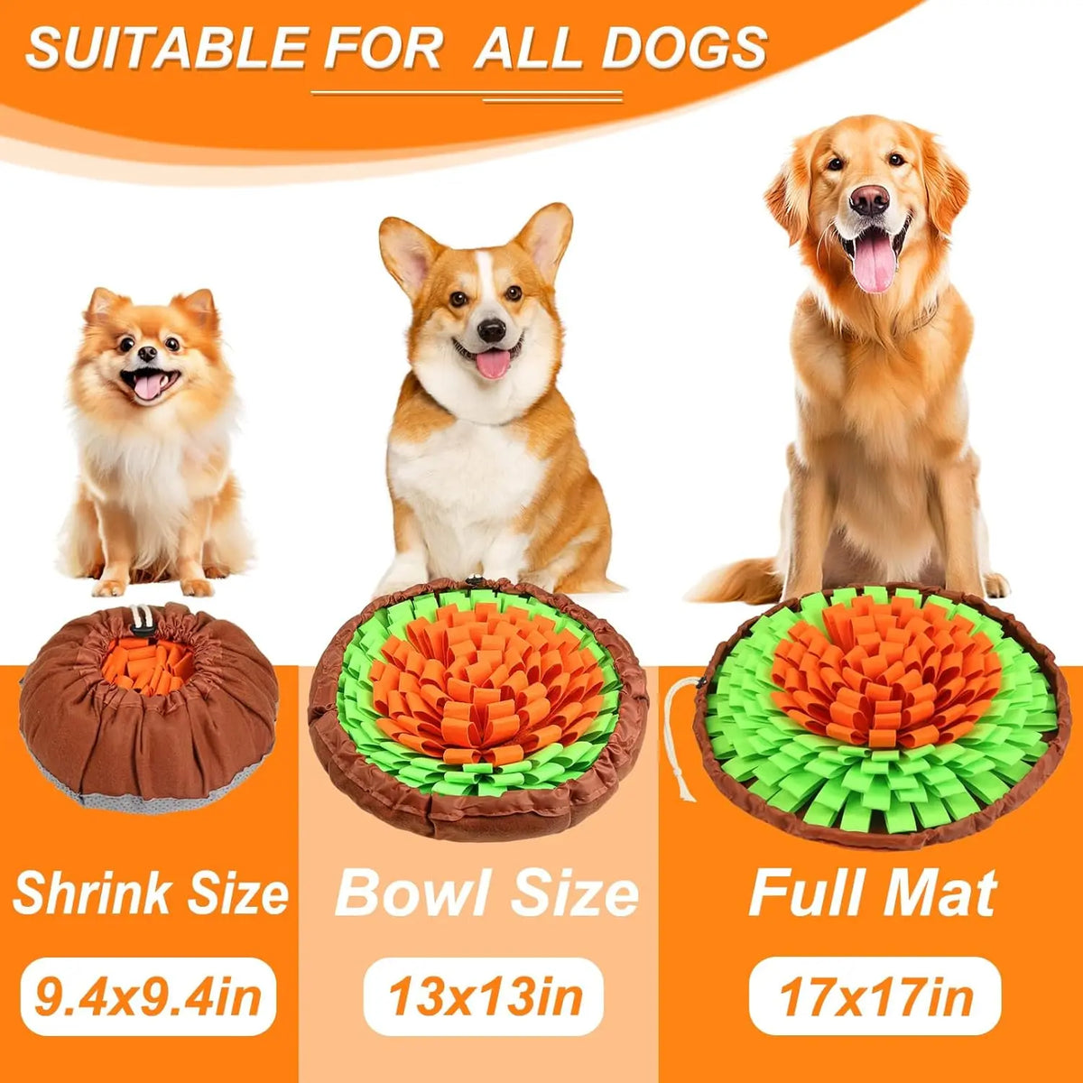 Pet Snuffle Mat for Dogs & Cats – Slow Feeder, Mental Stimulation, Machine Washable