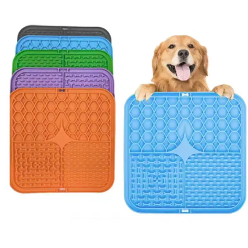 Silicone Lick Mat for Dogs – Slow Feeder, Bath Distraction & Training Aid