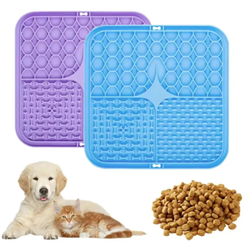 Silicone Lick Mat for Dogs – Slow Feeder, Bath Distraction & Training Aid